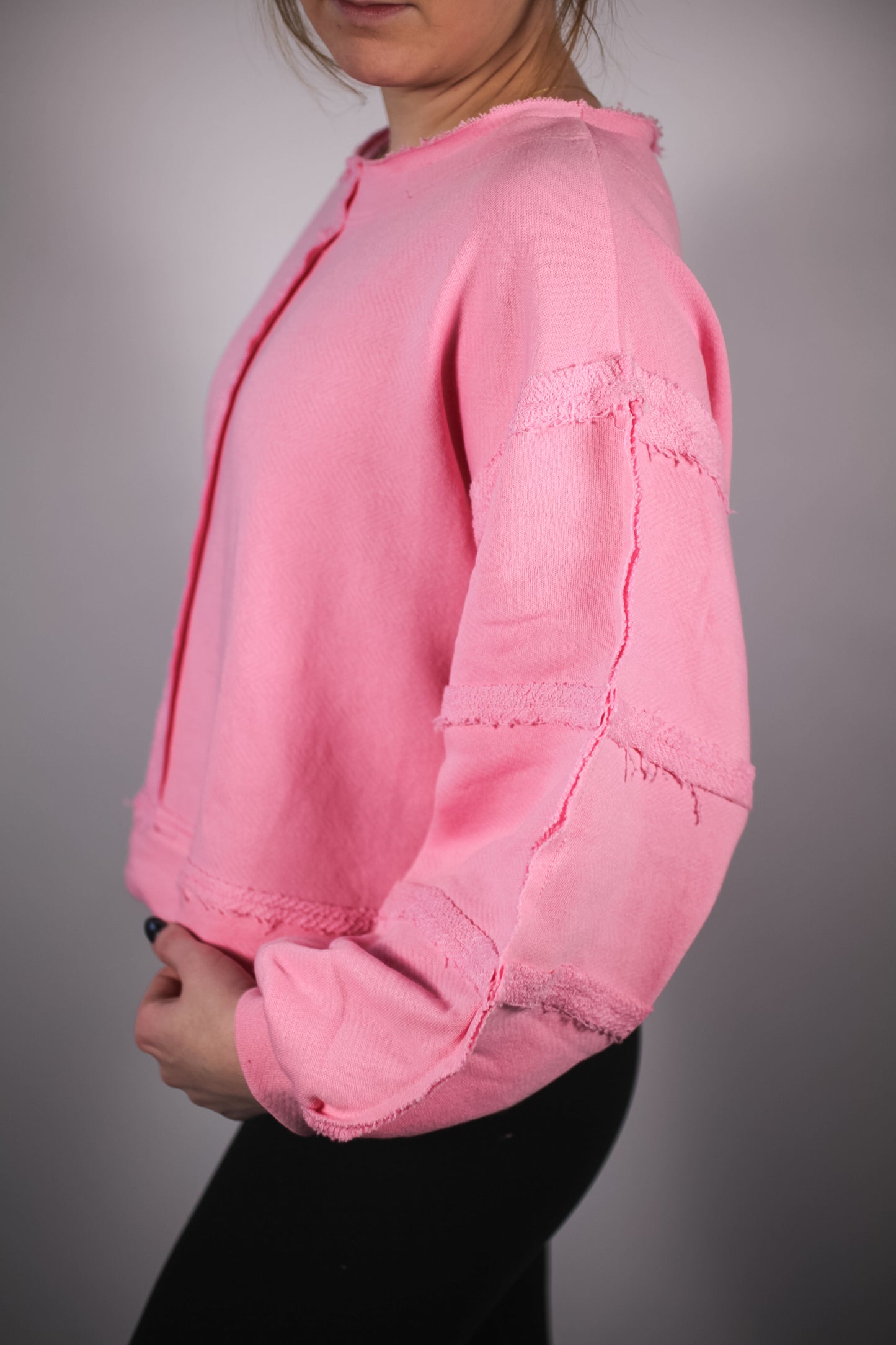 Pink Crop Sweatshirt