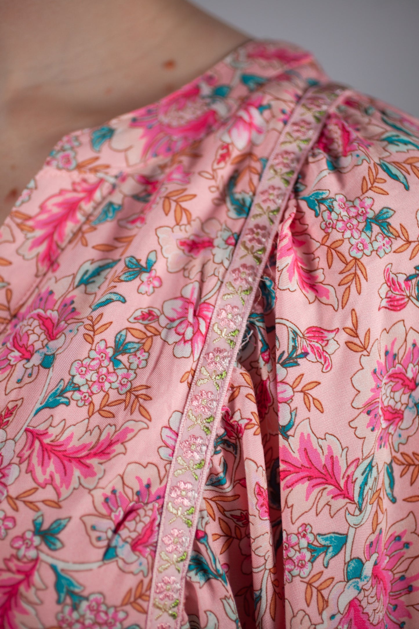 Pink puff sleeve babydoll Dress