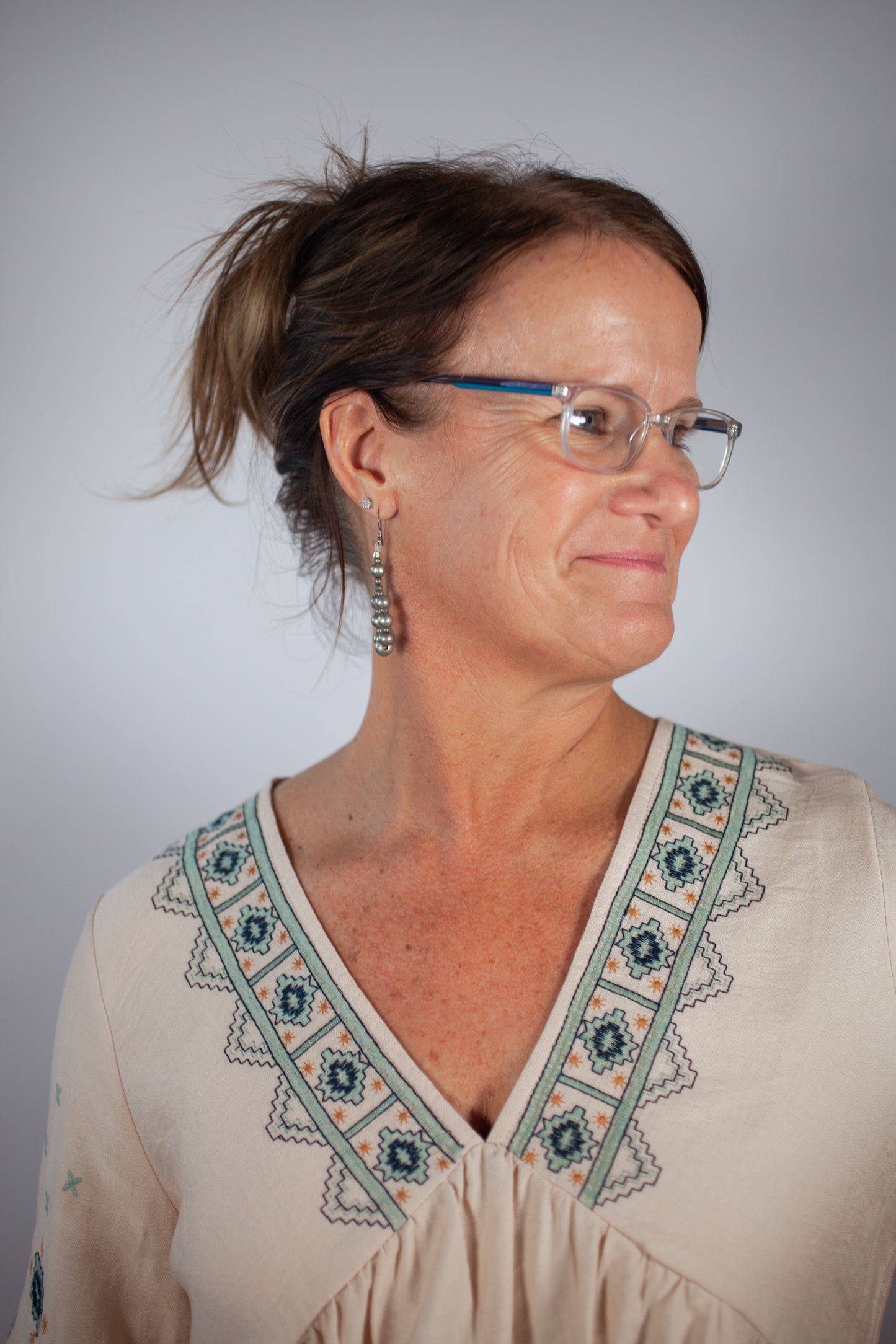 Boho Embroidered Long Sleeve Top